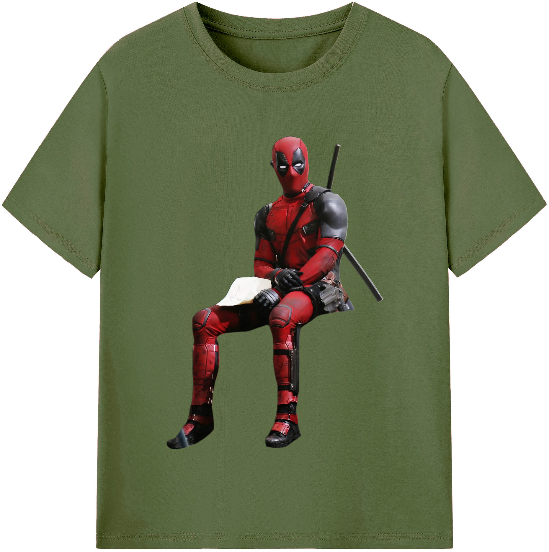 （画像用） Deadpool デッドプール 綿100％半袖Tシャツ（フロントプリント）
